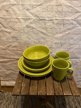 Gibson Lime Green Dinnerware Set